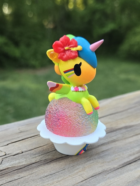 tokidoki Other - Tokidoki Delicious Unicorno Series 1 Rainbow Unicorn Vinyl Figure on Shaved Ice